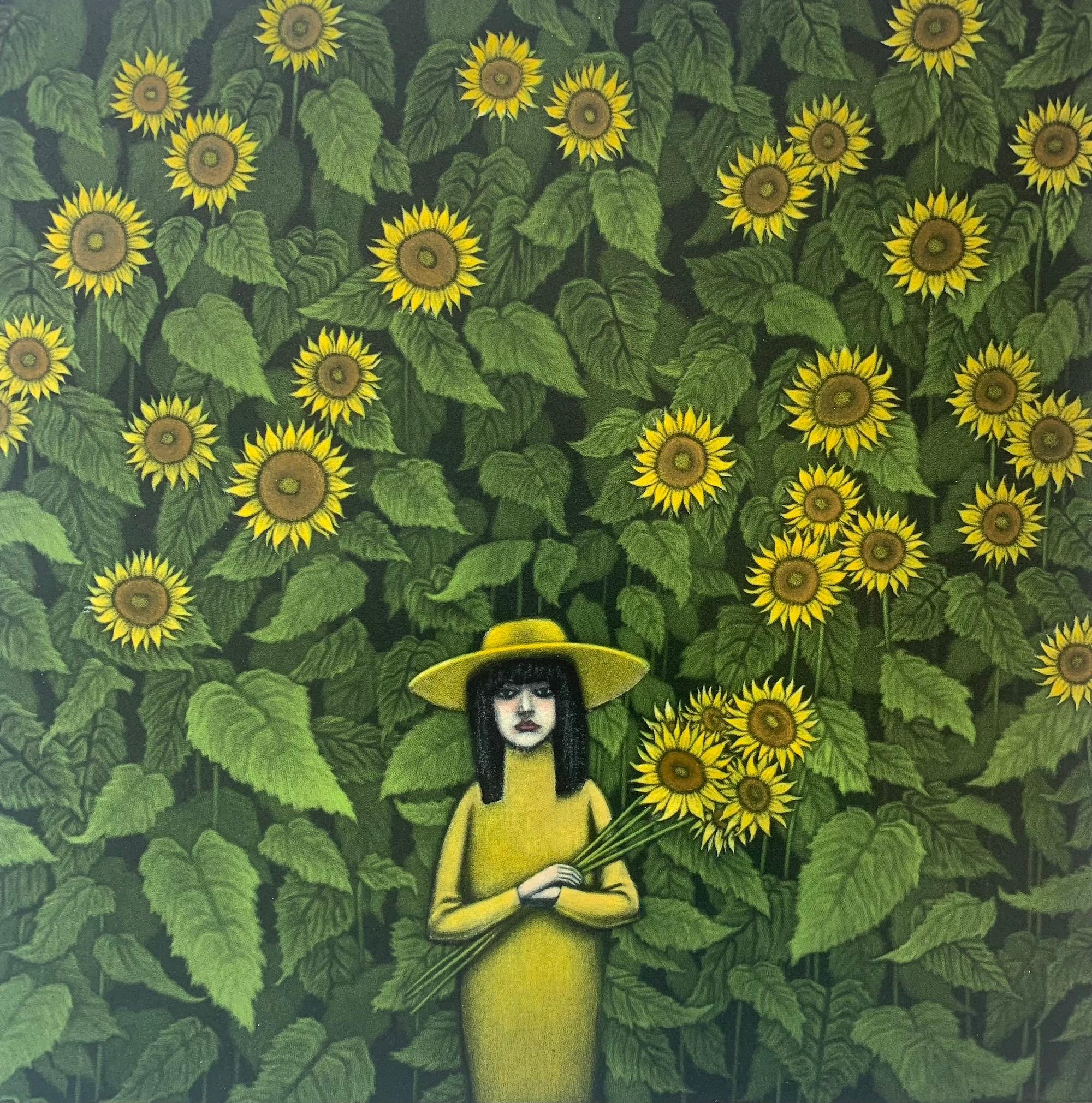 Mychael Barratt Interior Print – Yayoi Kusama's Garden, Celebrity Garden Art, Yayoi Kusama Style, zeitgenössische Kunst 