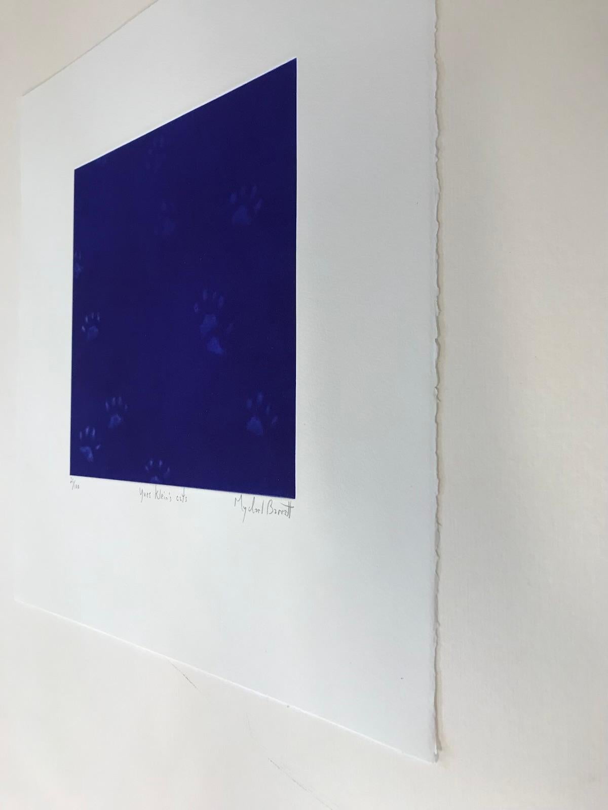 Yves Klein’s Cat with Mezzotint on Paper, Print by Mychael Barratt For Sale 3