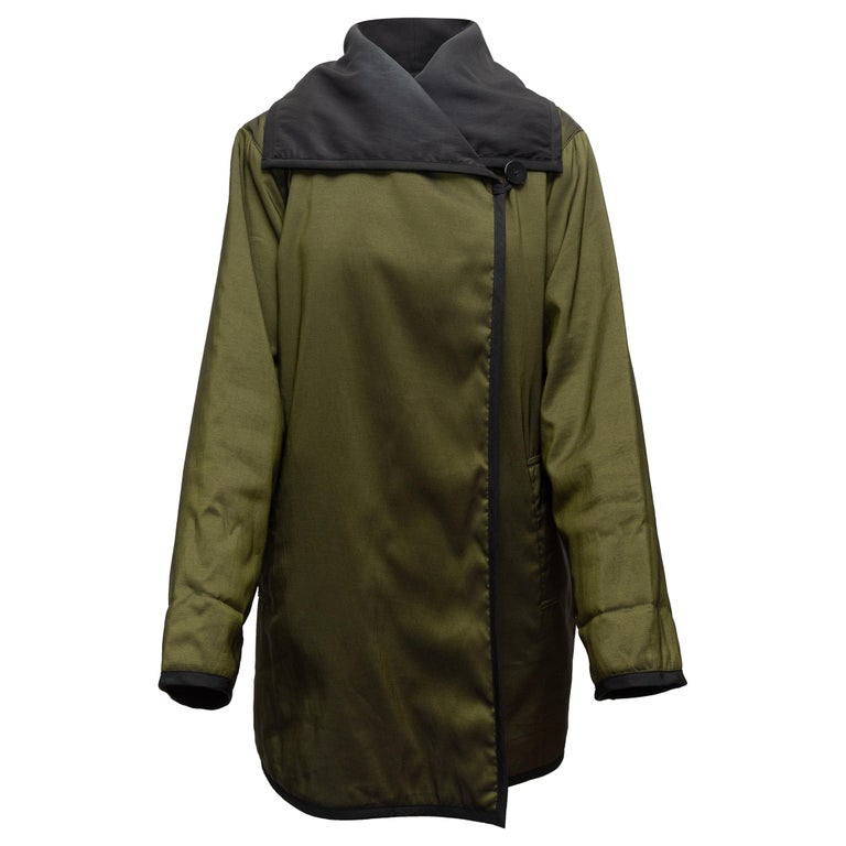 Mycra PAC Olive and Black Reversible Coat at 1stDibs