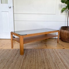 Myer Rectangle Coffee Table With Smoked Glass