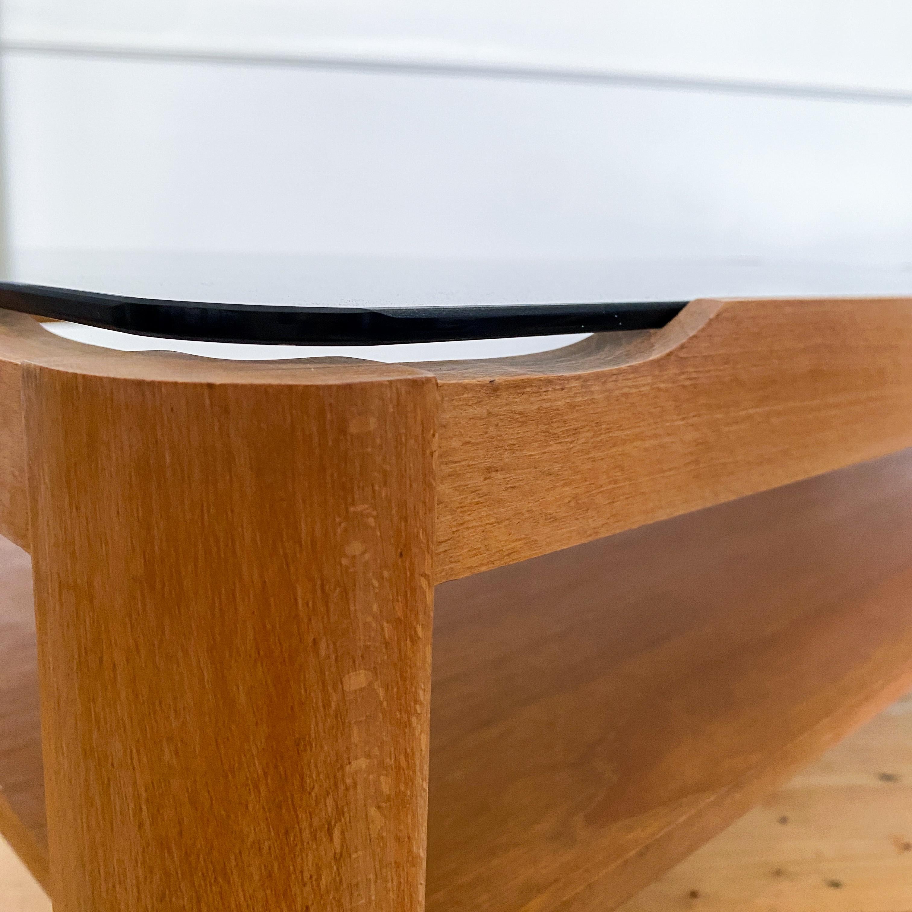 20th Century Myer Rectangle Coffee Table With Smoked Glass For Sale