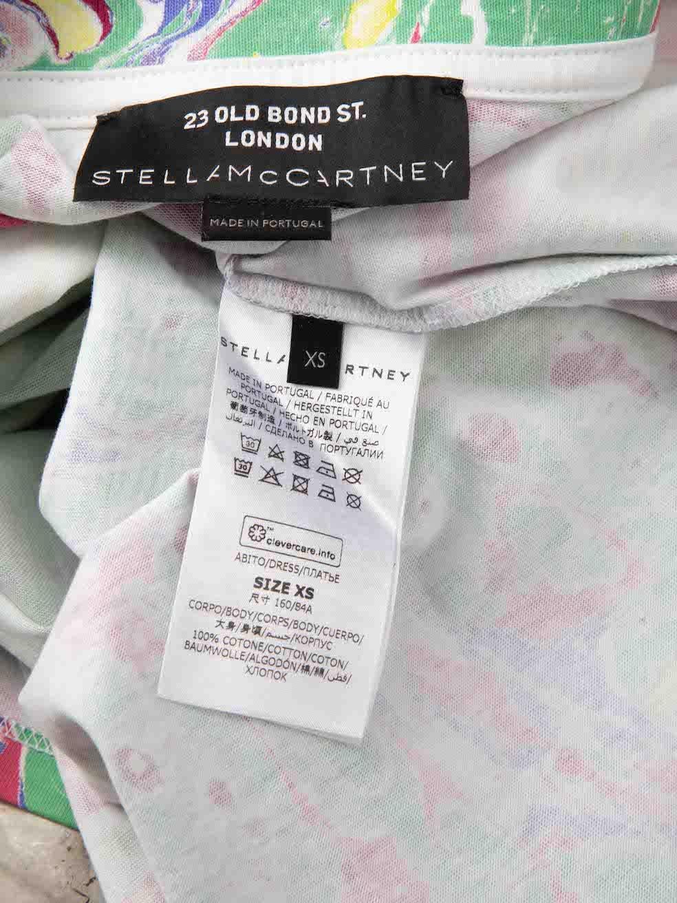 Myfawnwy x Stella McCartney Green Marble Print Oversize T-Shirt Size XS For Sale 1