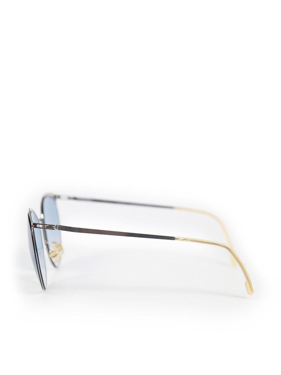 Women's Mykita Silver Round Frame Sunglasses For Sale
