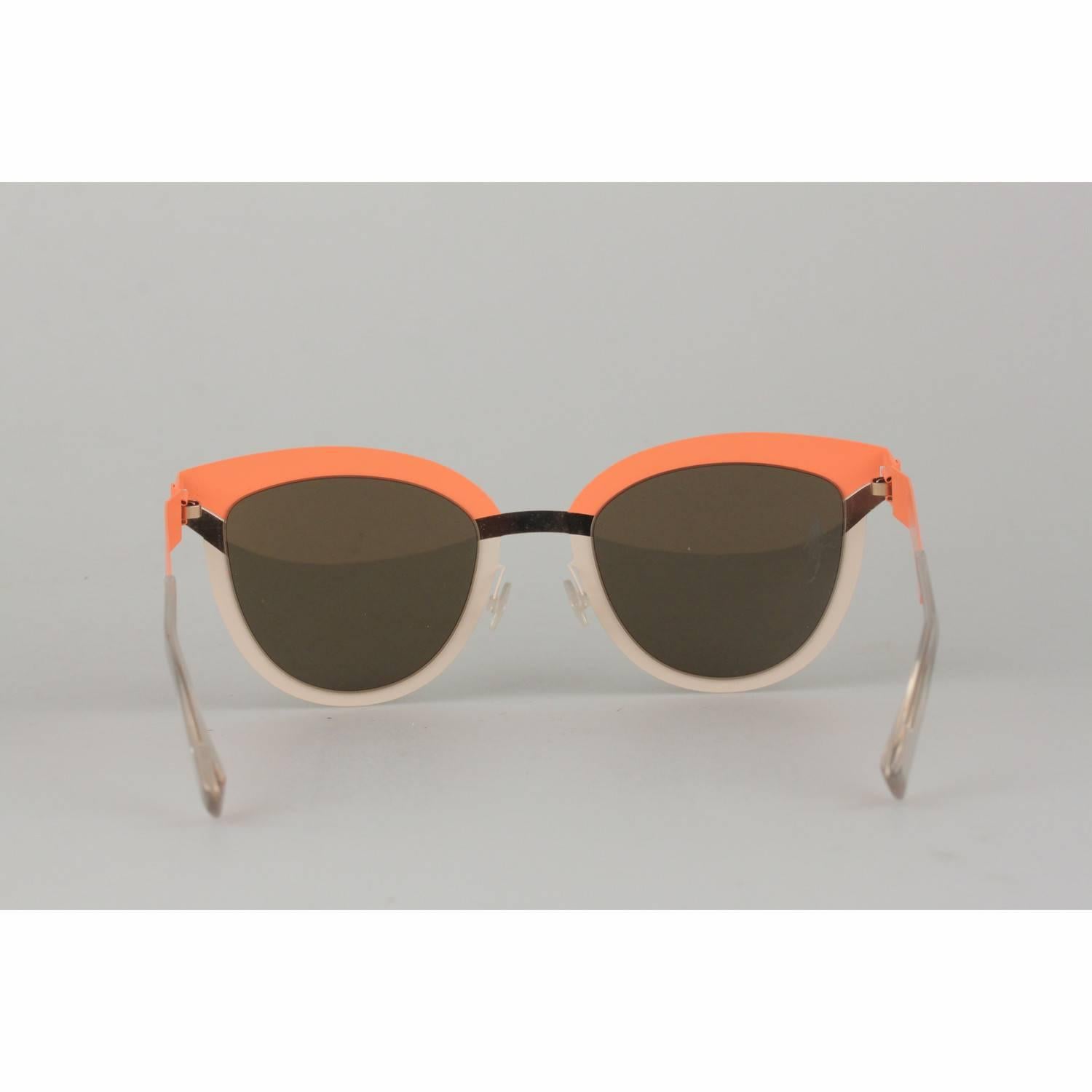 Orange MYKITA STUDIO Mint Sunglasses S8 Tangerine Desert Modules Green Lens