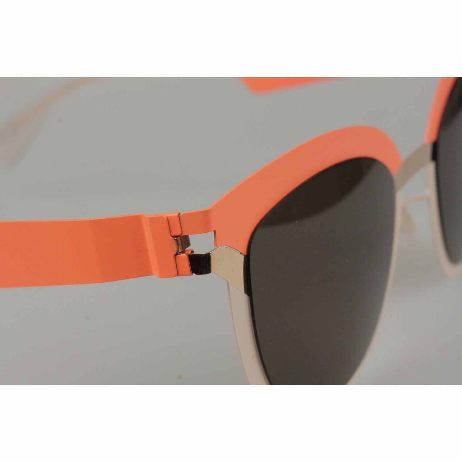 MYKITA STUDIO Mint Sunglasses S8 Tangerine Desert Modules Green Lens In New Condition In Rome, Rome