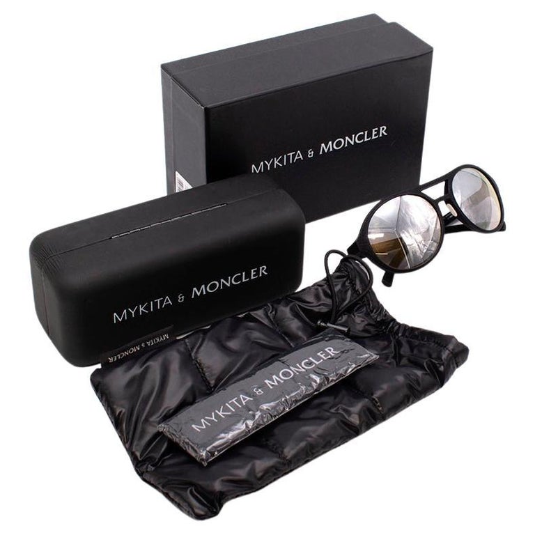 Mykita x Moncler Black Lionel Round Frame Sunglasses For Sale at 1stDibs