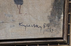 View of the Seine, Impressionist Oil Painting by Mykola Vasyl Krychevsky