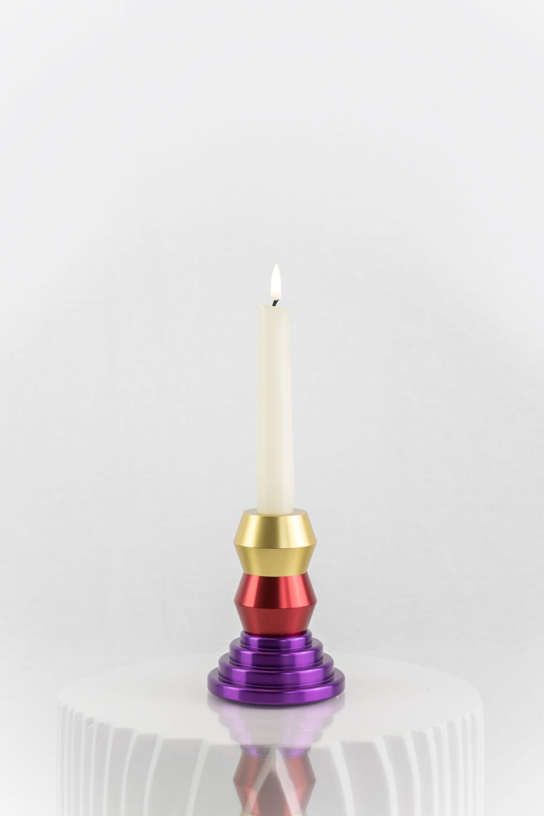 Mykonos Colorful Candleholder by May Arratia, Customizable Colors In New Condition For Sale In Logrono, ES