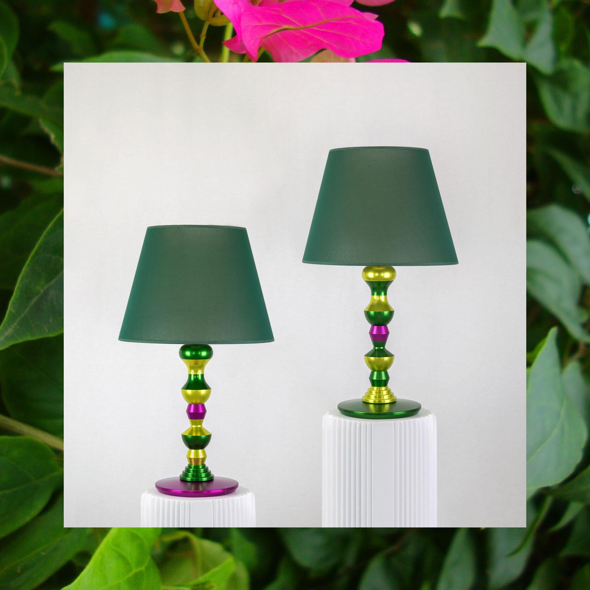 Anodized Mykonos Modular Lamp by May Arratia, Customizable Lampshade + Colors For Sale