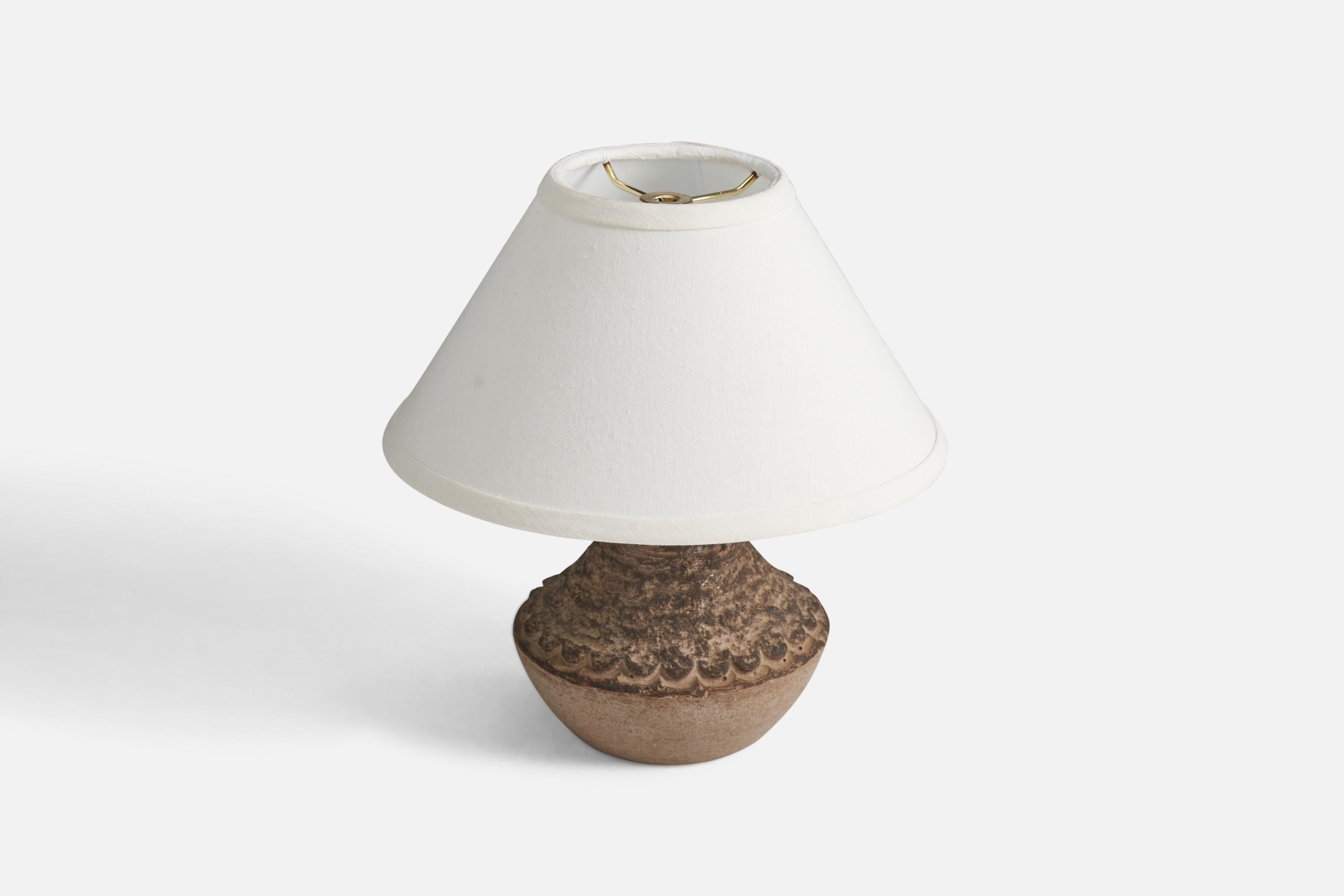 Mid-Century Modern Mykyrka Keramik, Table Lamp, Stoneware, Sweden, 1960s For Sale