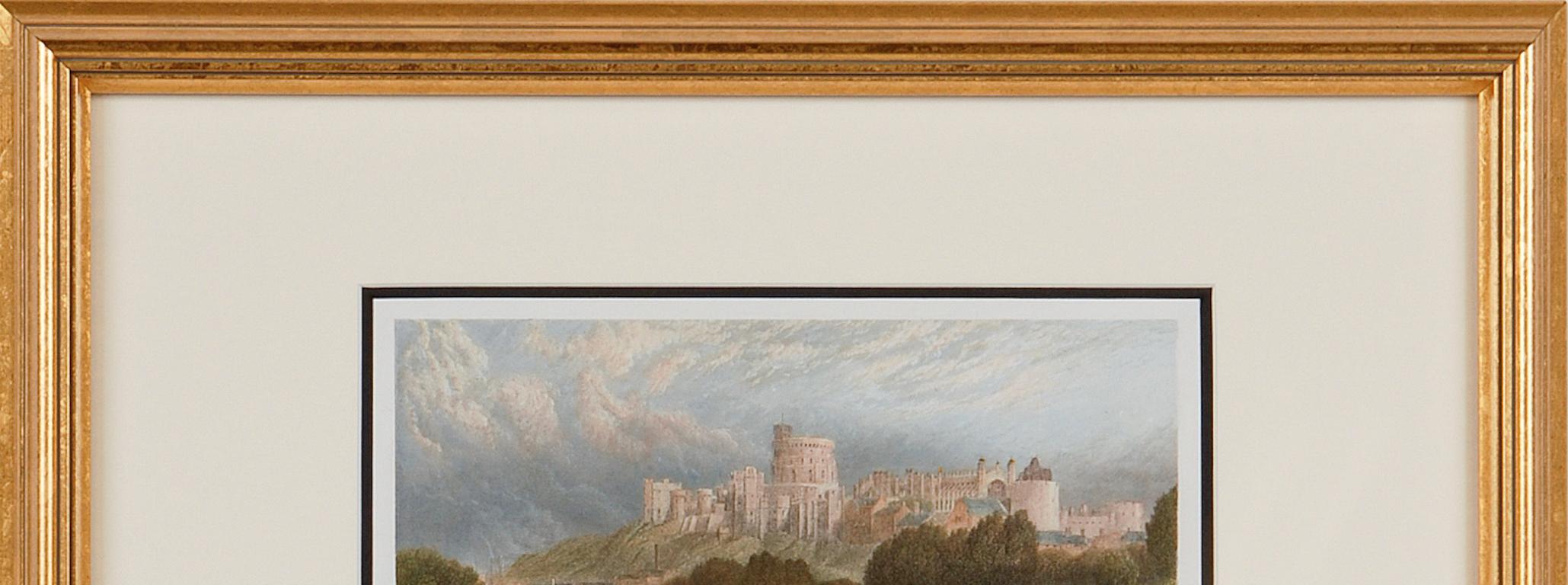 Windsor Castle: A Framed 19th C. Engraving After Myles Birket Foster 2