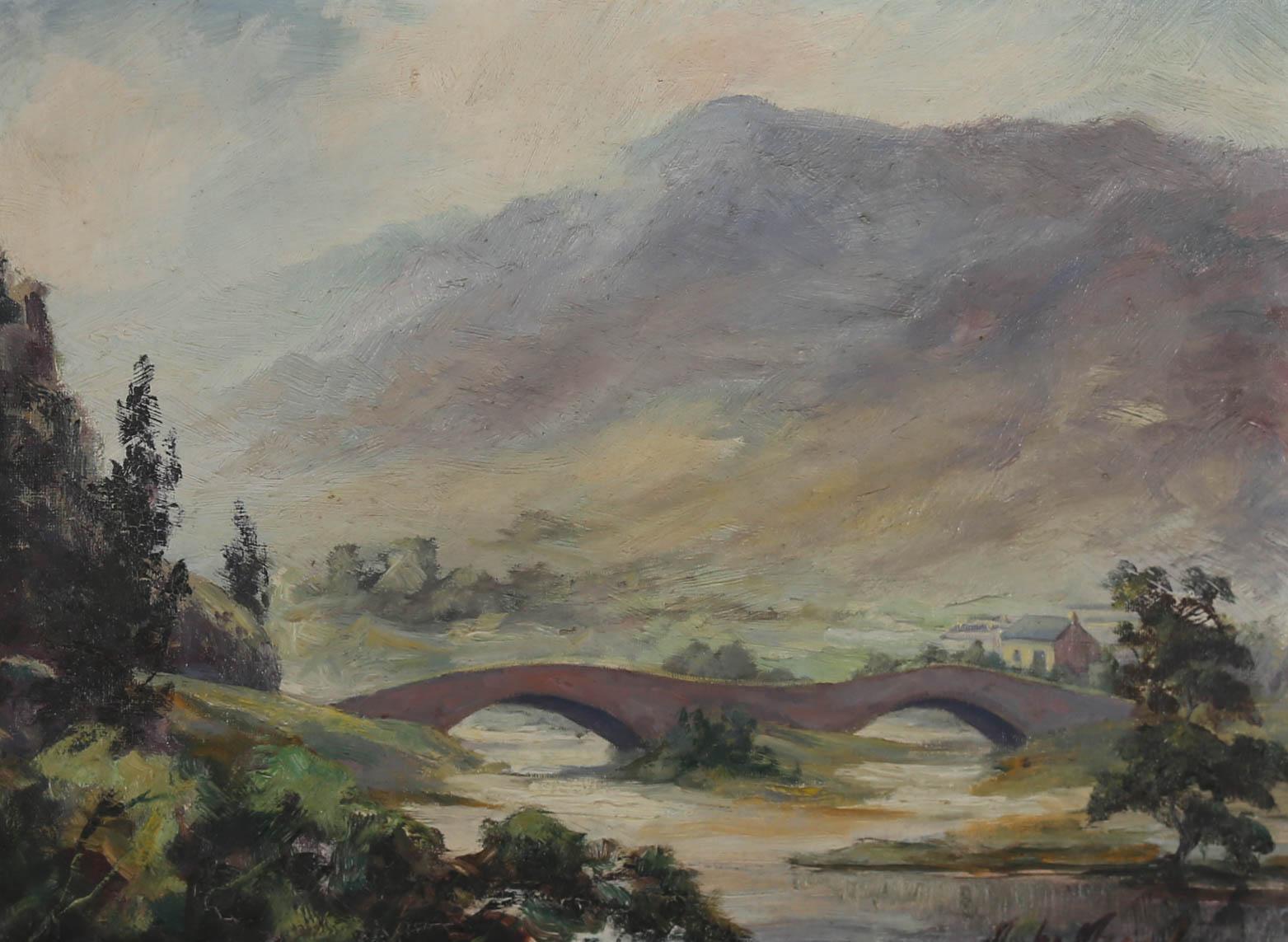 Myles Meehan (1904-1974) - Mid 20th Century Oil, Bridge Across The Valley 1
