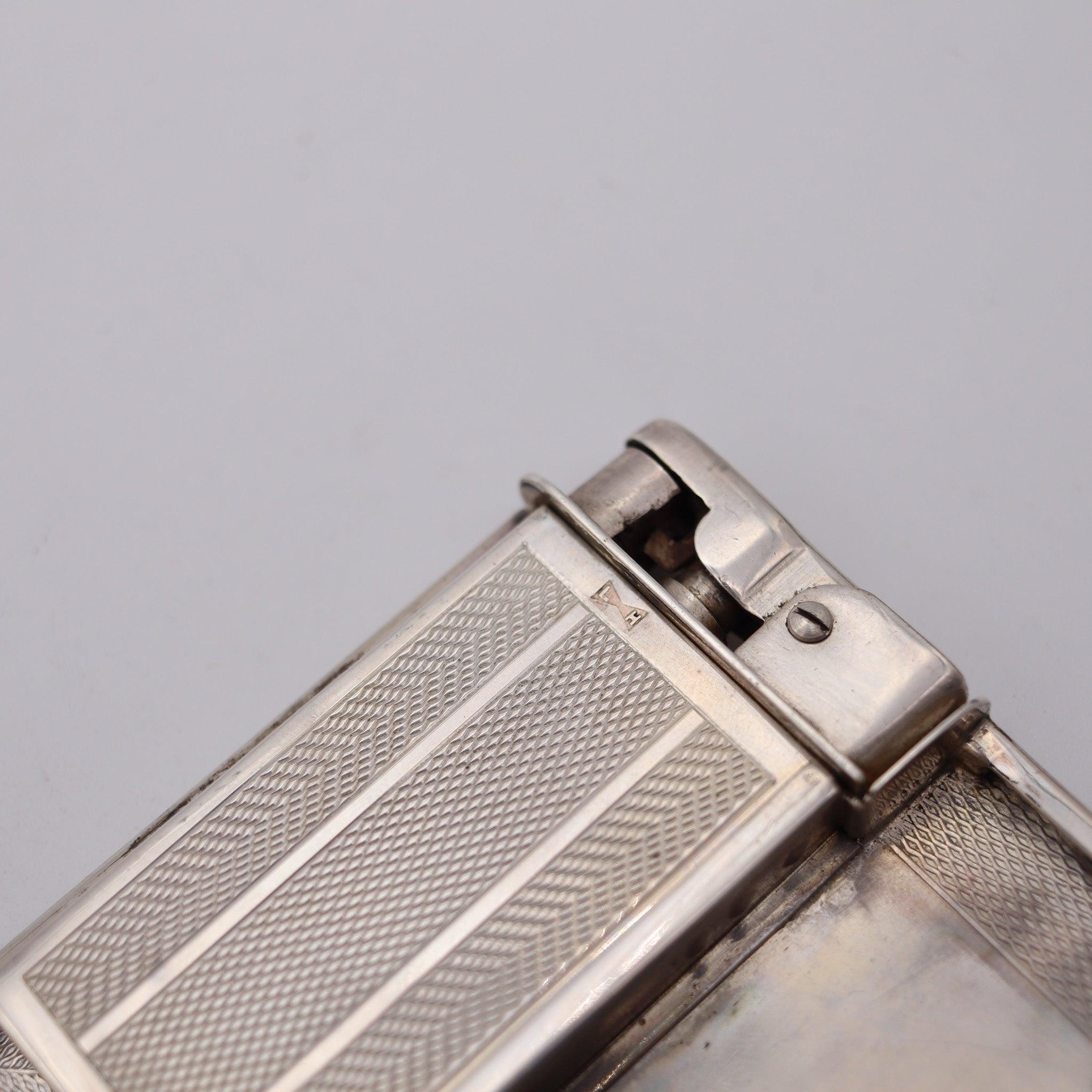 MYLFLAM ENGLAND Dublin 1949 Compendium Lighter Case In .925 Sterling Silver For Sale 1