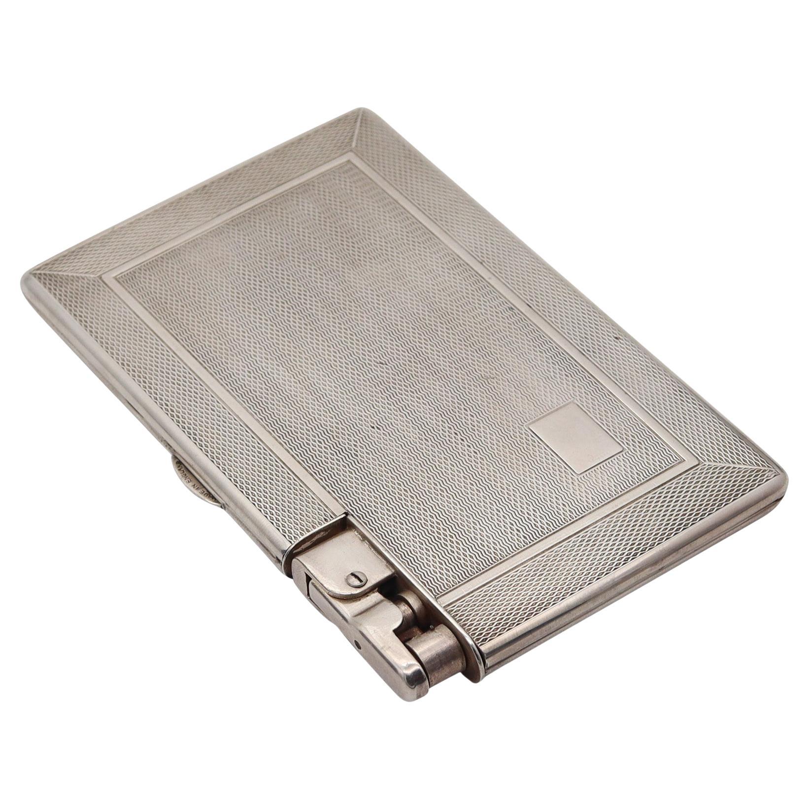 MYLFLAM ENGLAND Dublin 1949 Étui Compendium en argent sterling .925