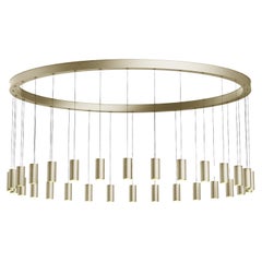 Myllennia 150 Round Champagne Aluminum Contemporary Pendant Lamp by JSPR