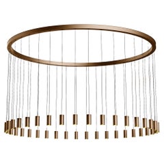 Lampada a sospensione contemporanea Myllennia 200 Round Bronze Aluminum di JSPR