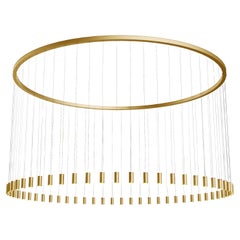 Lampada a sospensione contemporanea Myllennia 300 Round Gold Aluminum di JSPR