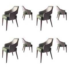 Silla Myna de madera de teca, set de 8, by INDO-