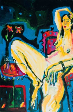 'Seated Nude', California Fauve Interior Scene, San Francisco Art Institute