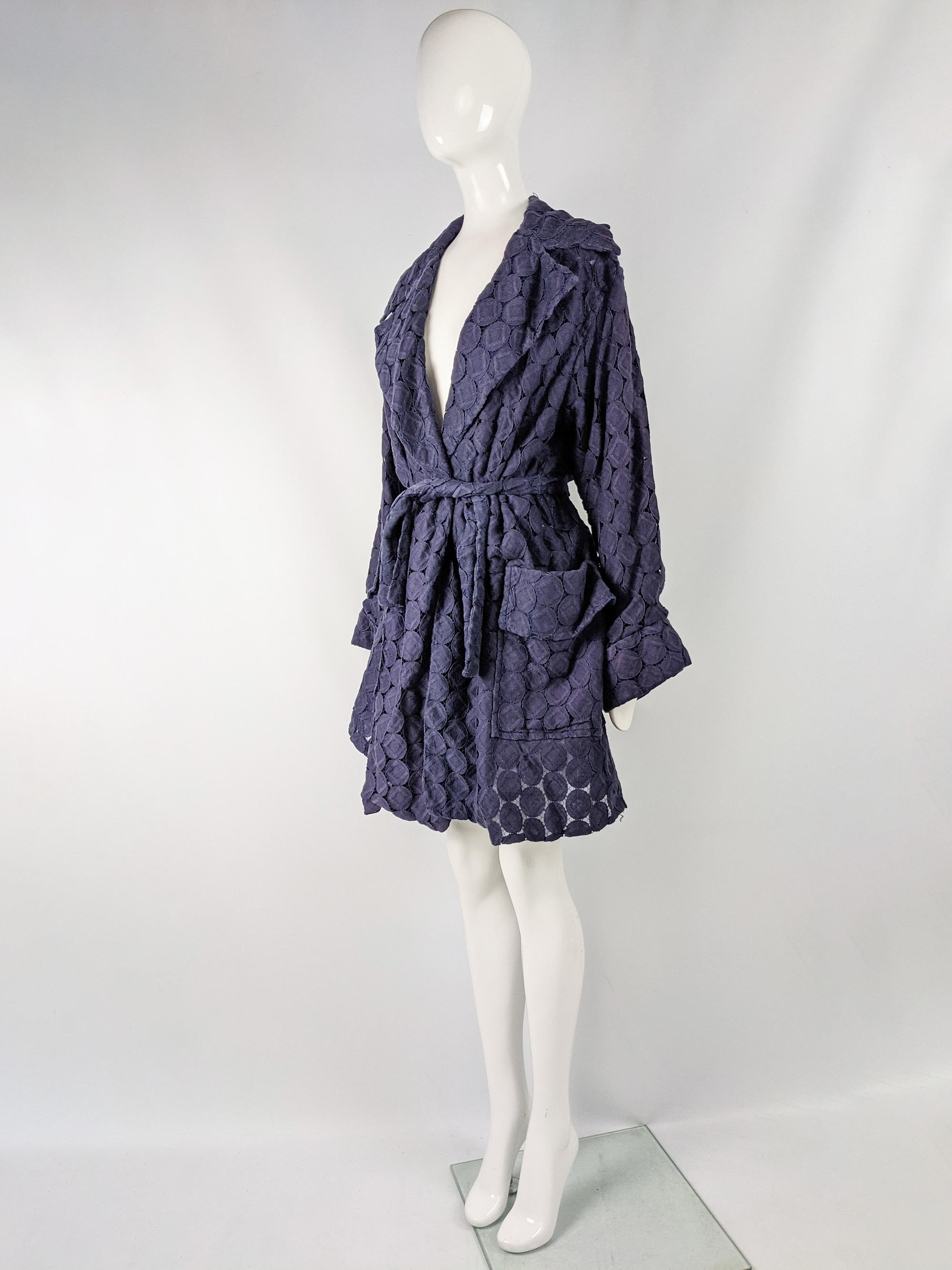 Myrene de Premonville Vintage Belted Lace Swing Coat, S/S 1991 In Excellent Condition In Doncaster, South Yorkshire