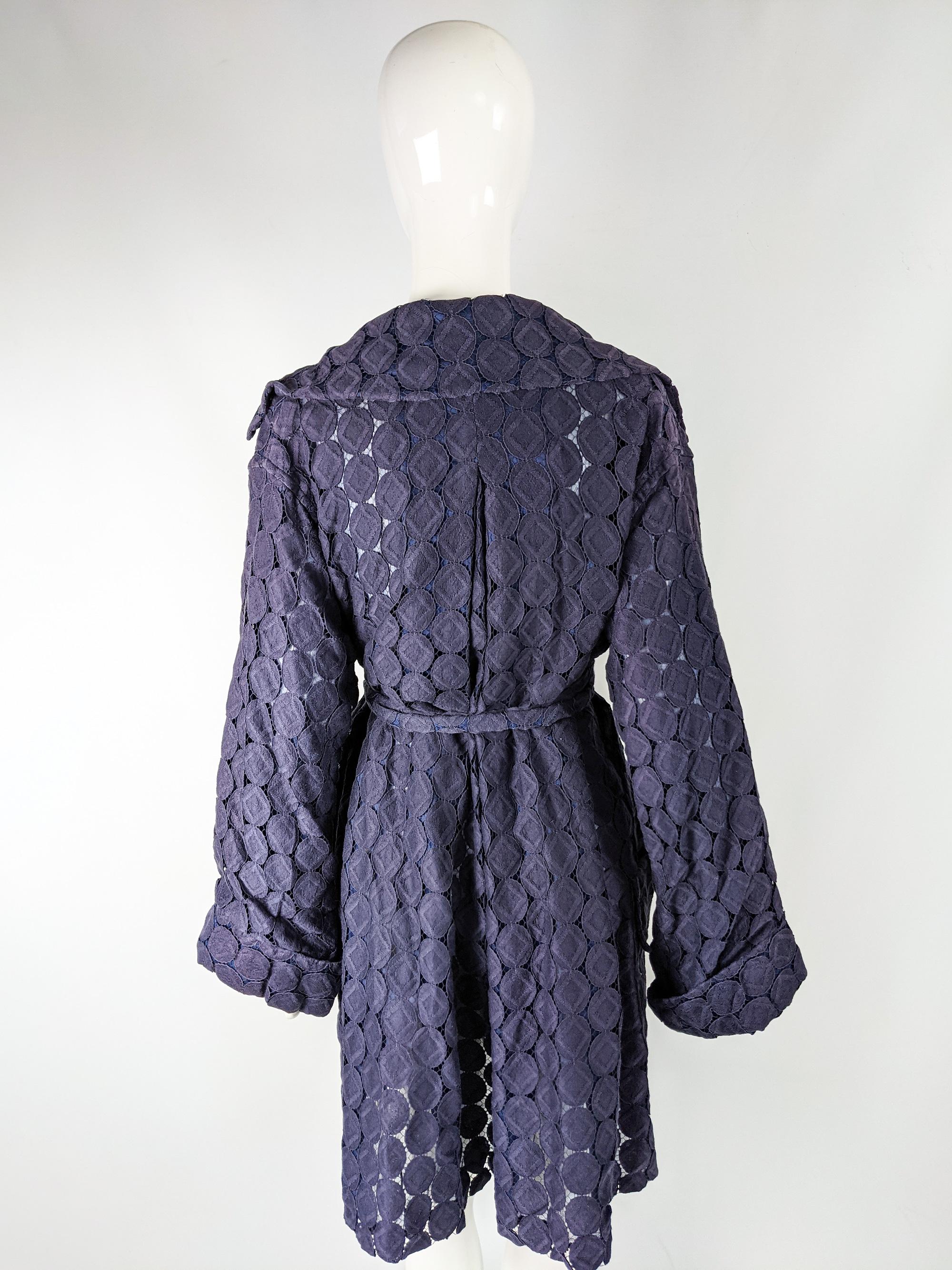 Myrene de Premonville Vintage Belted Lace Swing Coat, S/S 1991 1