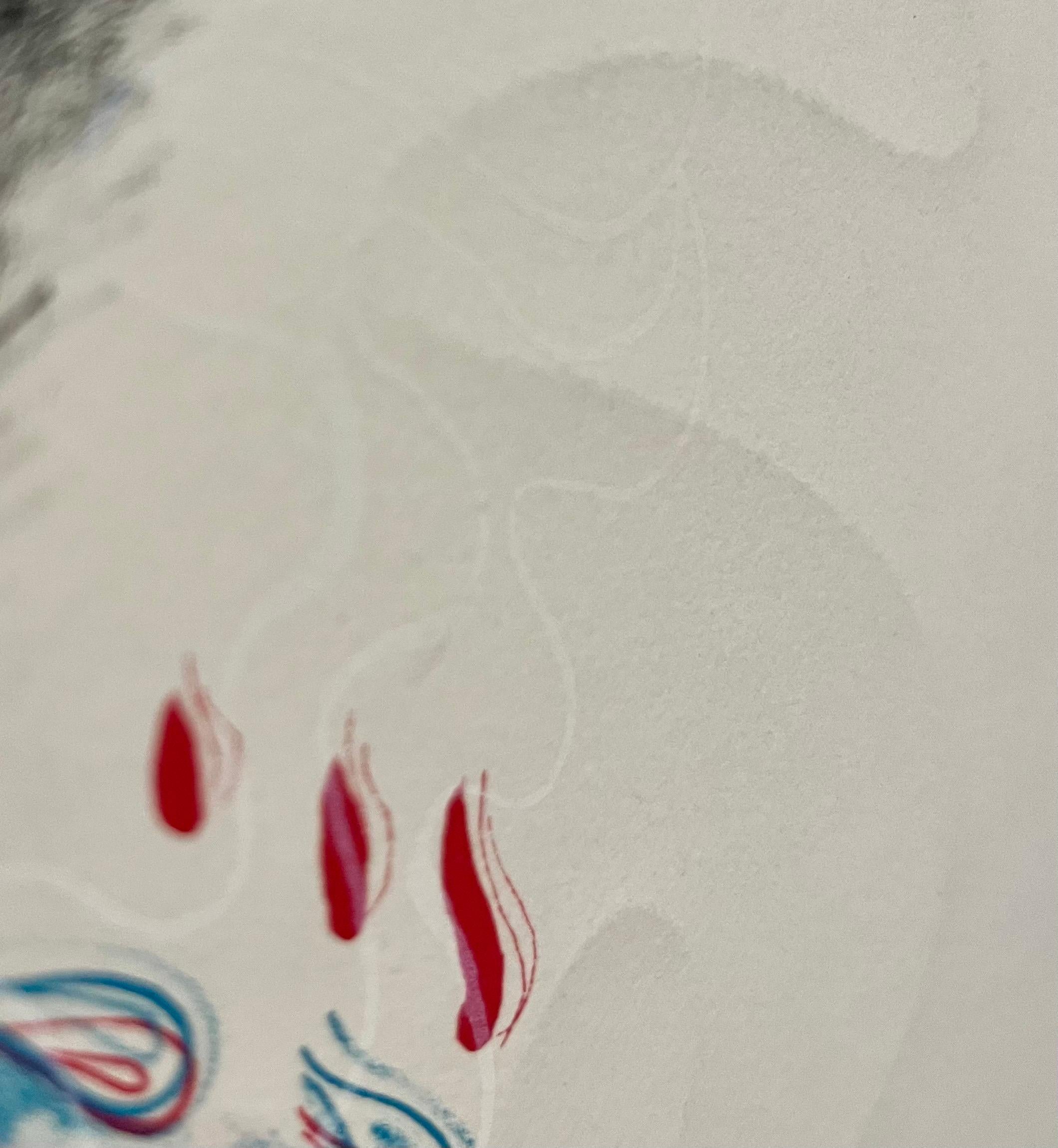 Donna francese surrealista astratta Litografia in rilievo Myriam Bat-Yosef in vendita 1