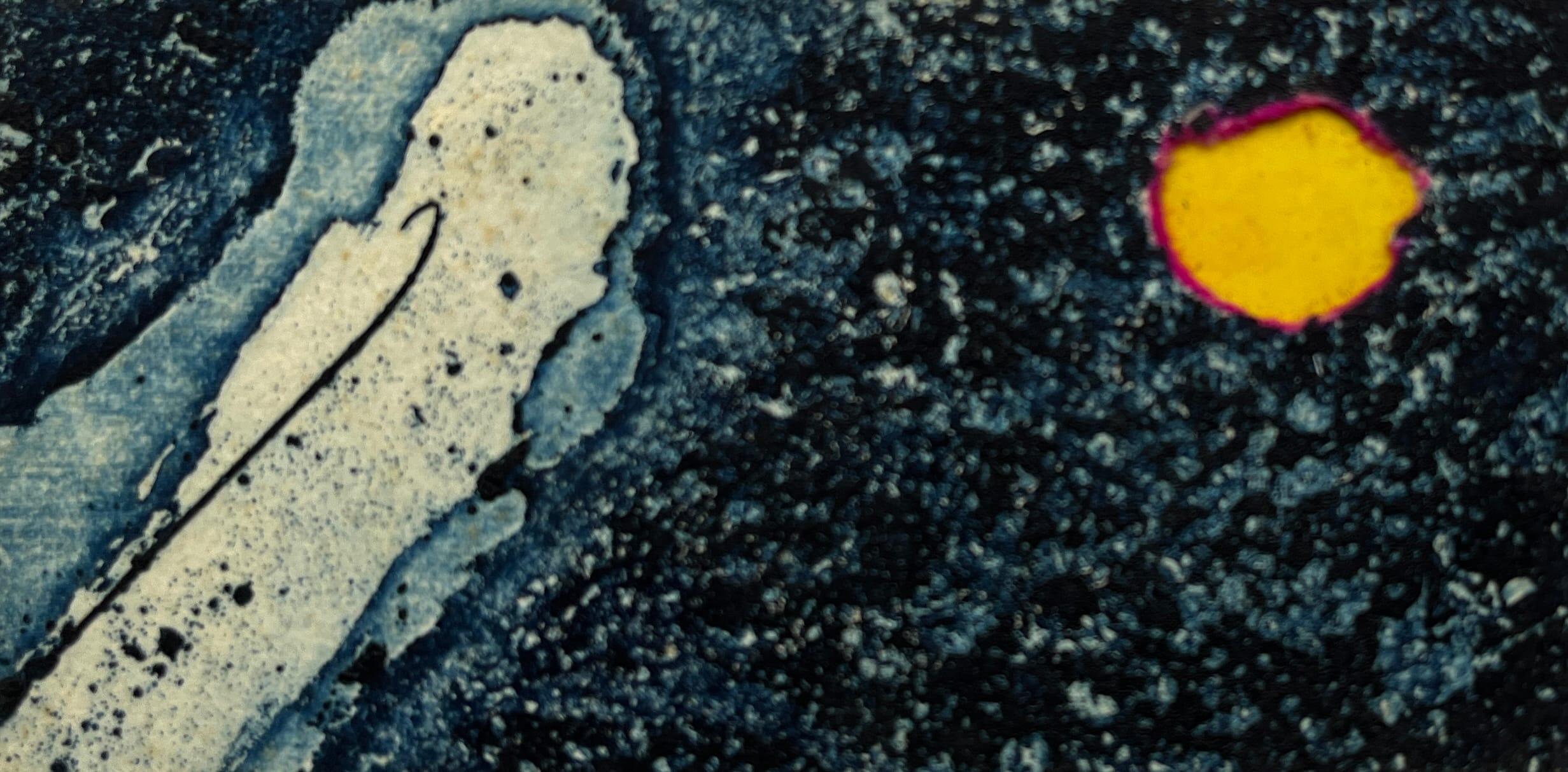 Myril Adler
Senza titolo
c.anni '60
Intaglio, collage, inchiostro su carta
3,75 "x1,75" sito non incorniciato
Firmato a inchiostro in basso a destra

Myril Adler è nata il 22 settembre 1920 a Vitebsk, in Russia (oggi Bielorussia), ed è emigrata con