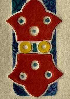 1960s "Knight" Collograph Print NY Artist Myril Adler