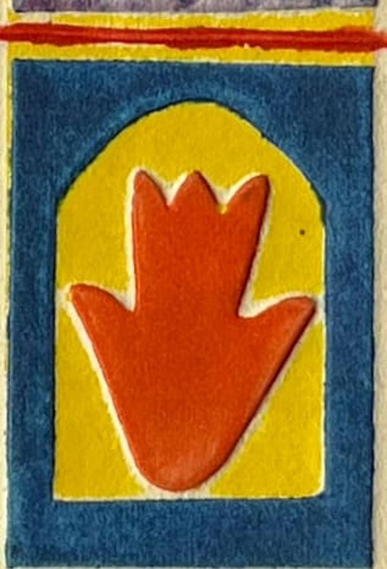 Collagraphe abstraite « Metaphor » de l'artiste new-yorkaise Myril Adler, années 1960 en vente 2