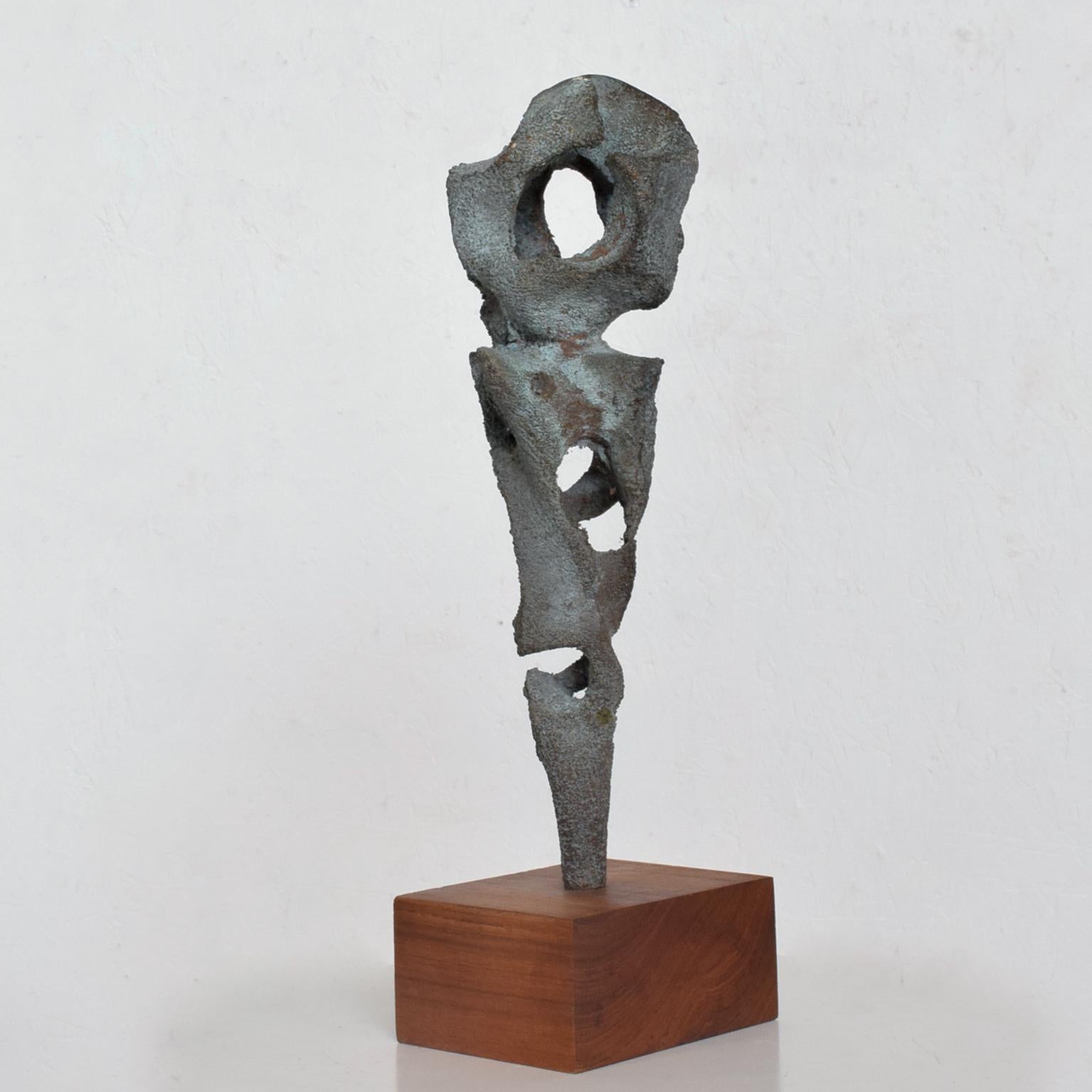 Patinated Myrna M Nobile Abstract Bronze Sculpture #5 Mid-Century Modern