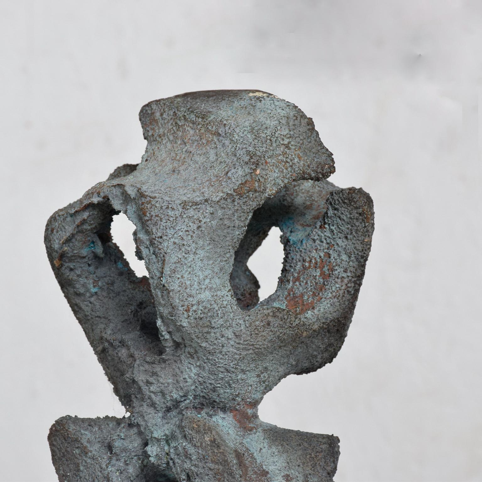 Walnut Myrna M Nobile Abstract Bronze Sculpture #5 Mid-Century Modern