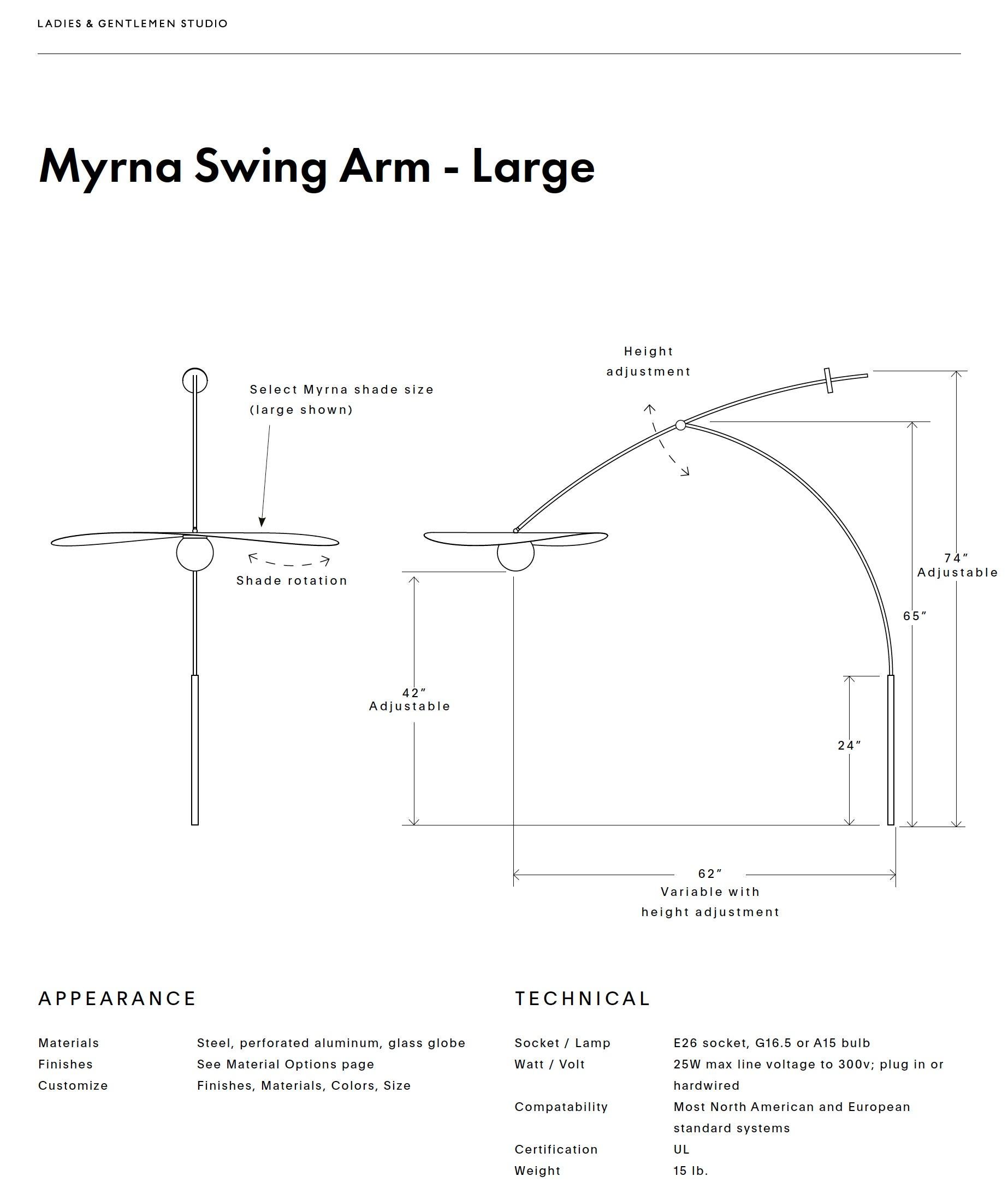 Myrna Swing Arm - SMALL - Lampada mobile a parete - plugin / cablata In condizioni Nuovo in vendita a Brooklyn, NY