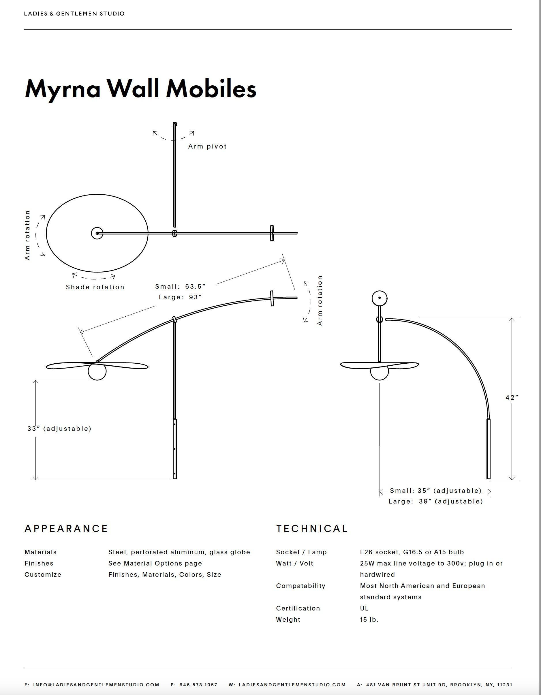 Aluminium Mobile murale Myrna - Applique murale en porte-à-faux sculpturale - SMALL en vente