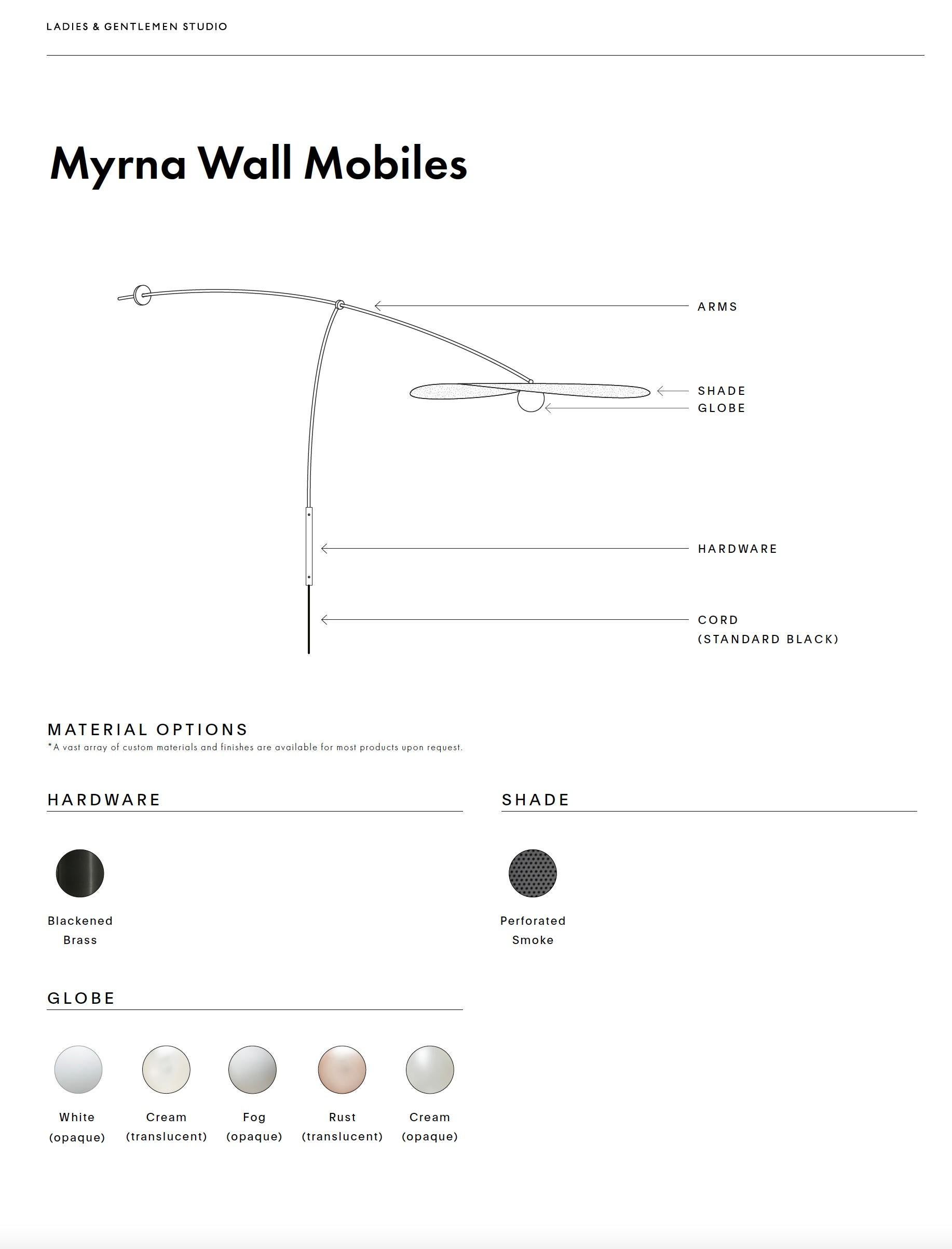 Myrna Wand Mobile – Wandmontierte skulpturale, freitragende Überkopfleuchte – SMALL  im Angebot 1