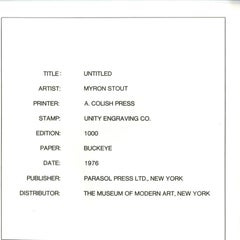 Untitled (aus dem Rubber Stamp Portfolio) Lt. Ed Abstract 1970er Druck mit Umschlag