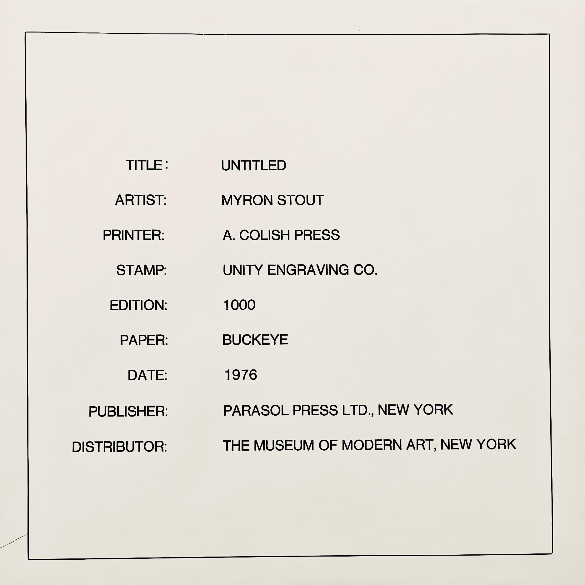 Composition, Rubber Stamp Portfolio, Myron Stout For Sale 4