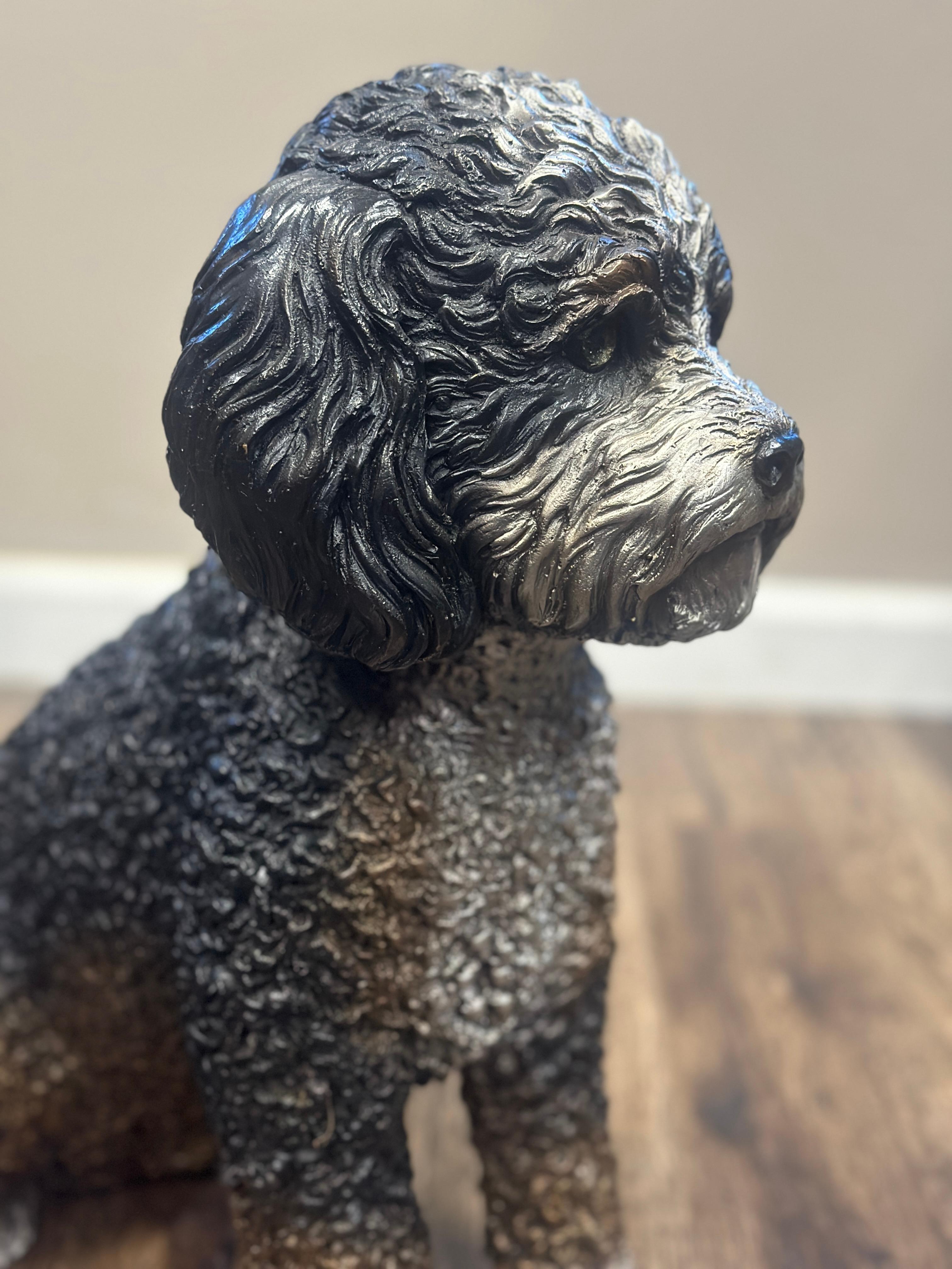 Myrtle Bernedoodle Dog Statue In New Condition In Yonkers, NY