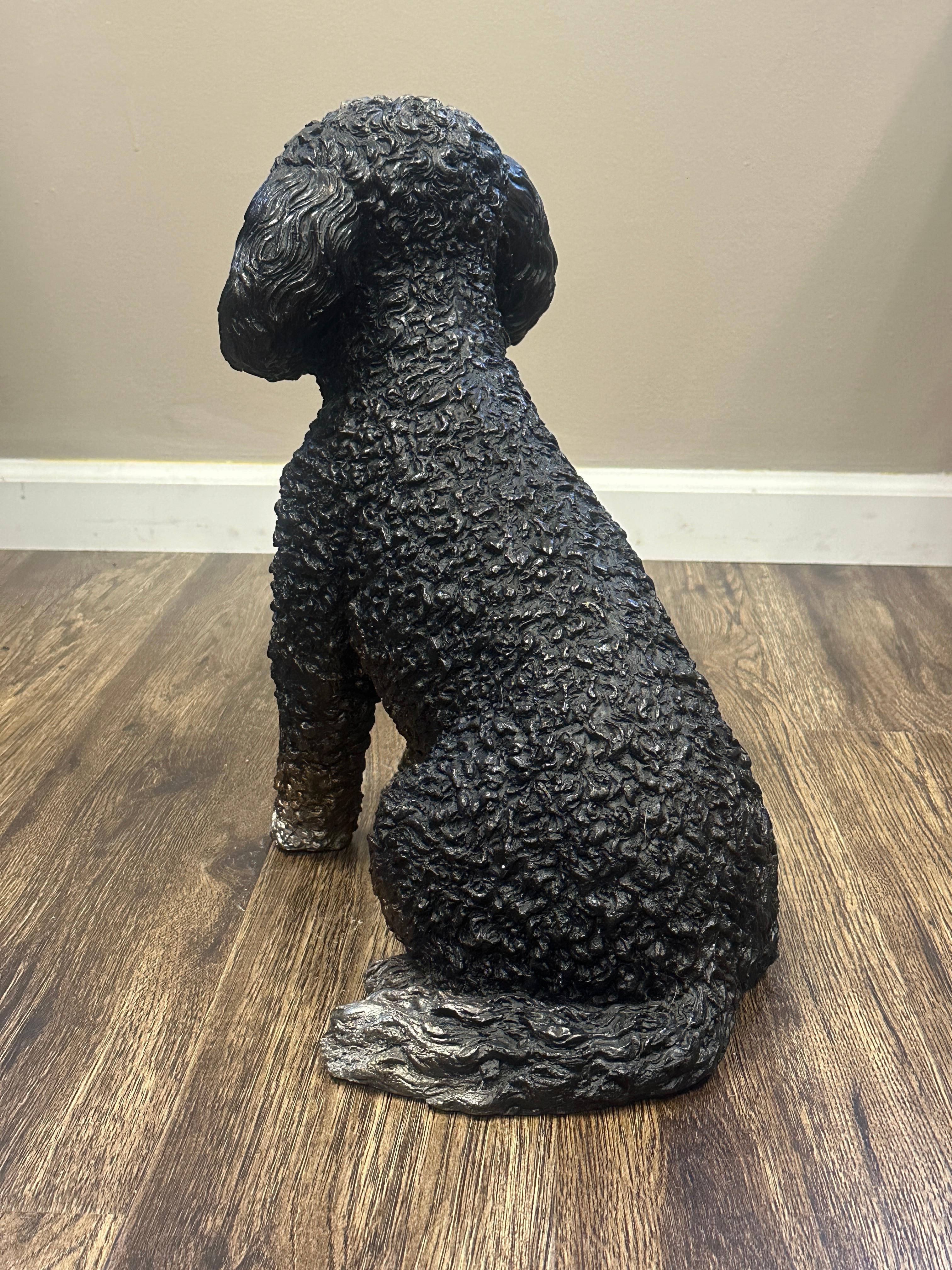 Bronze Myrtle Bernedoodle Dog Statue