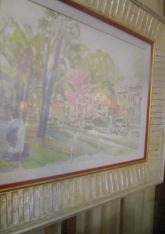 Myrtle Jones Savannah Impressionist Painting of Gaston Street Savannah Georgia