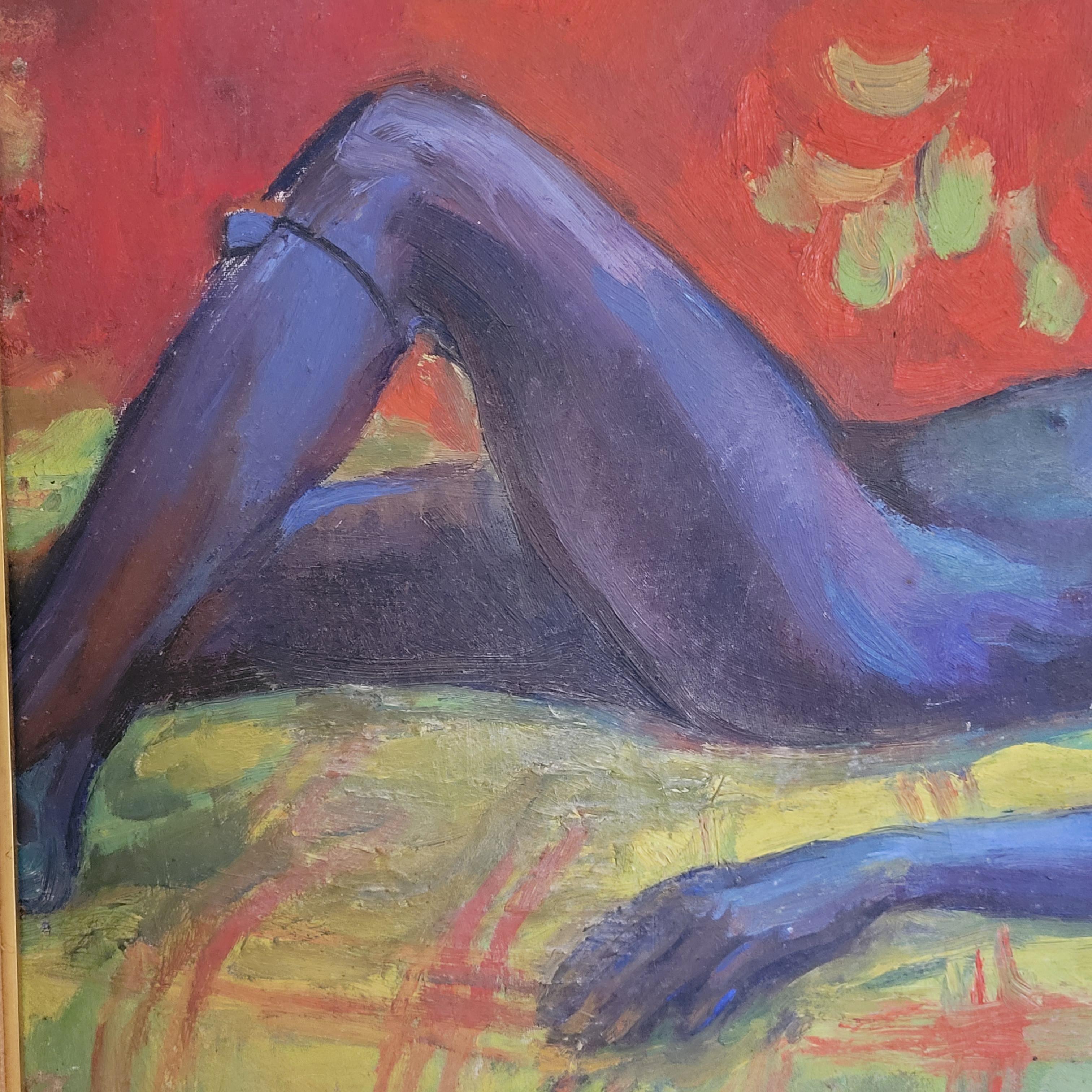Odalisque, Matisse inspired Female Nude in Repose. For Sale 1