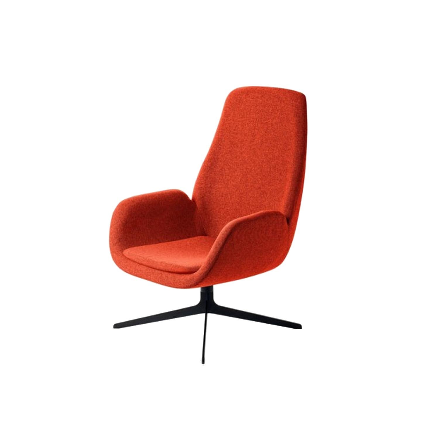Modern Red Mysa Lounge Chair, Designed by Michael Schmidt, Made in Italy For Sale