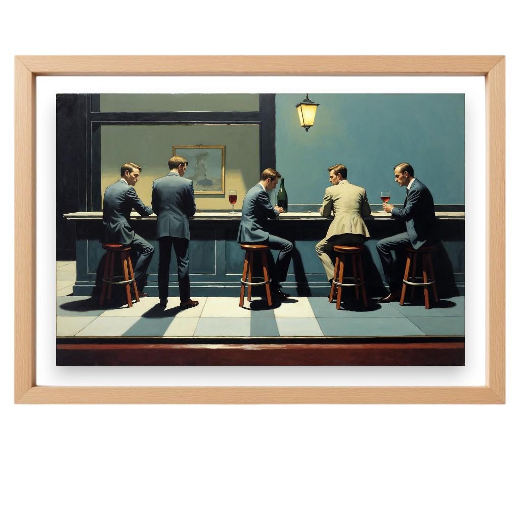With his series of “American” works, artist Myst-RZ plunges us into a world partly inspired by the works of Edward Hopper and David Hockney.
In this series, the works stretch out like long travellings, sometimes depicting hushed, intimate