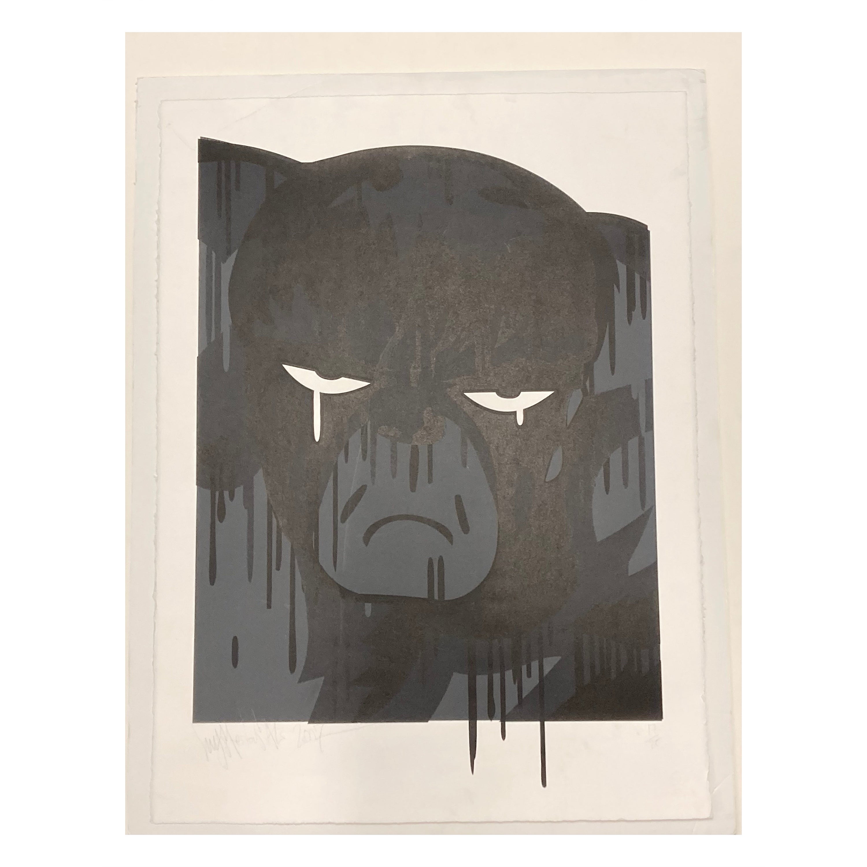 Mysterious Al 'Untitled (Black)', 2007, Screenprint, signed dated and numbered For Sale