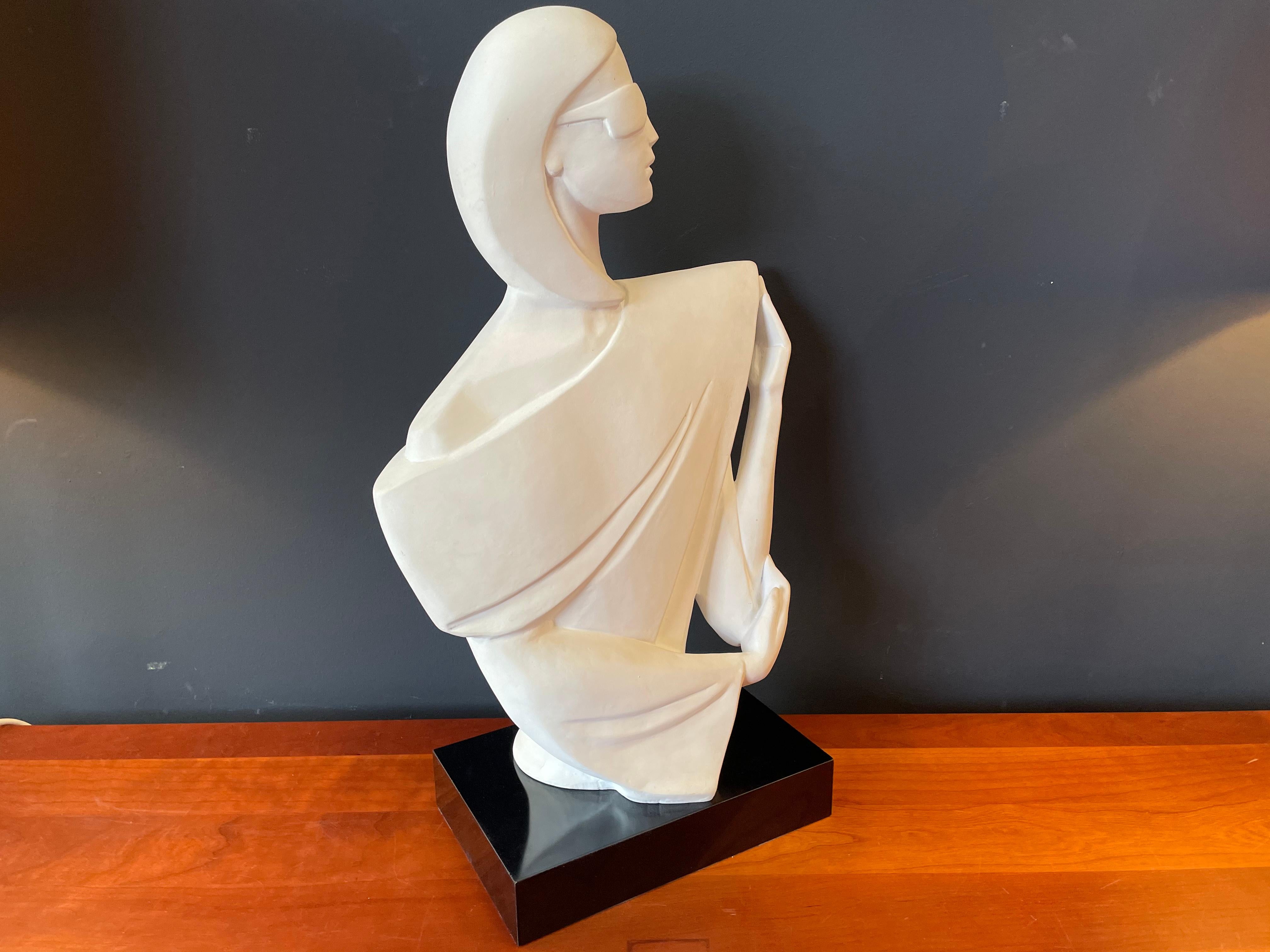“Mysterious I & II” white sculptures by David Fischer for Austin Prod, 1980s 3
