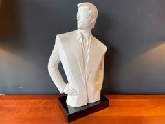 “Mysterious I & II” white sculptures by David Fischer for Austin Prod, 1980s