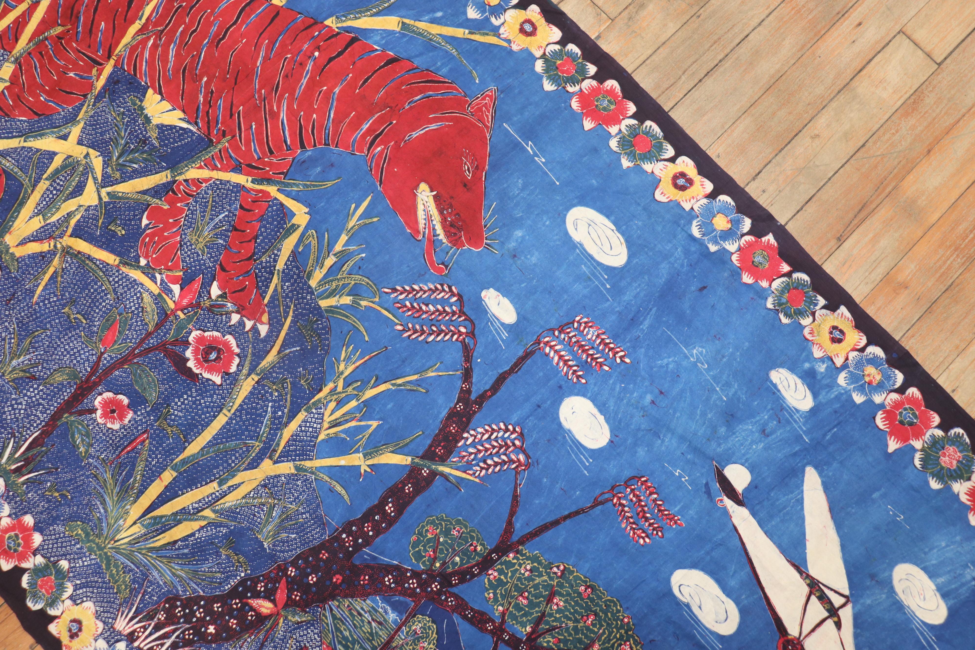Mysterious Indonesian Animal Batik Textile For Sale 2