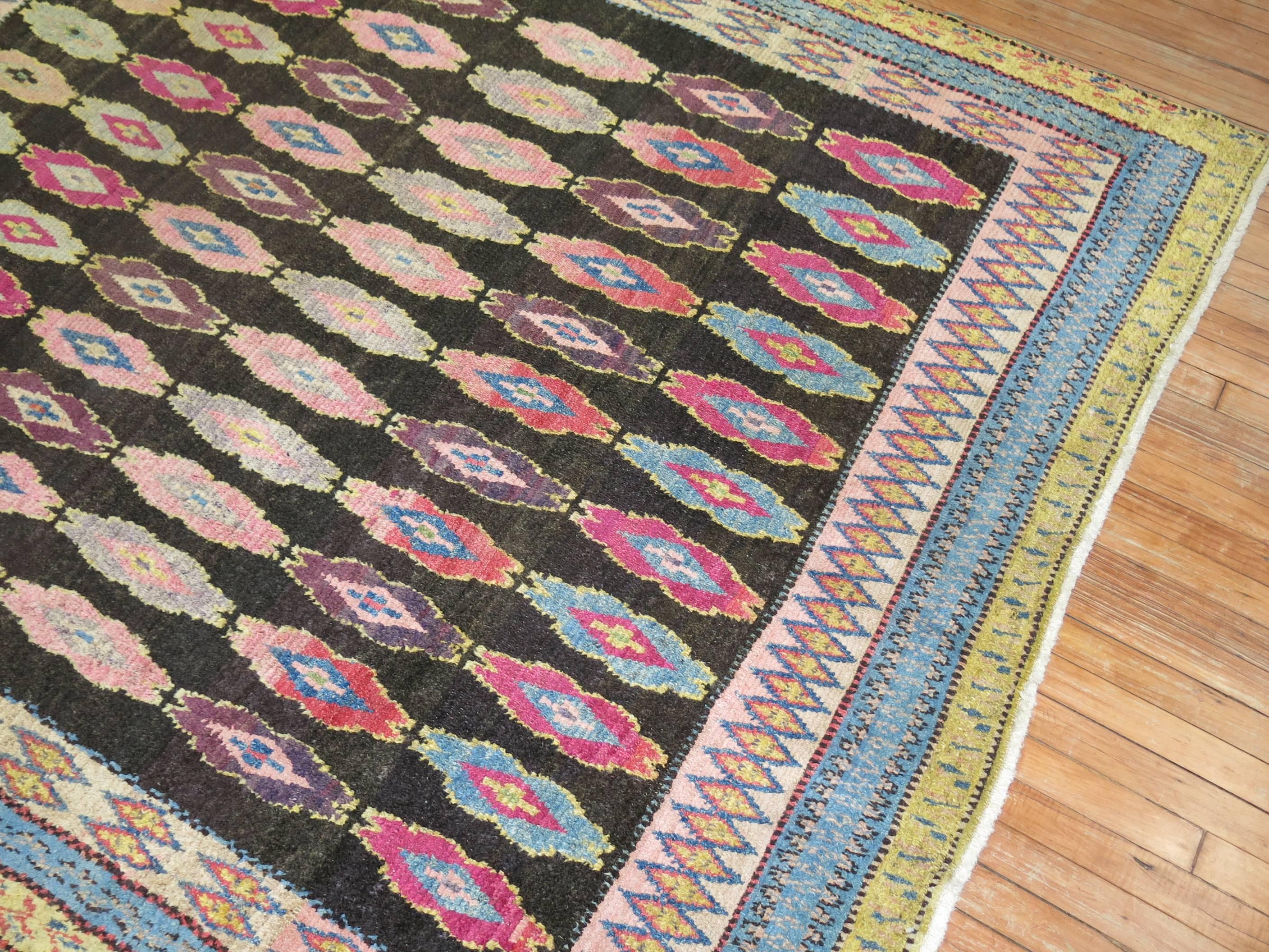 Hand-Woven Mysterious Vintage Rug