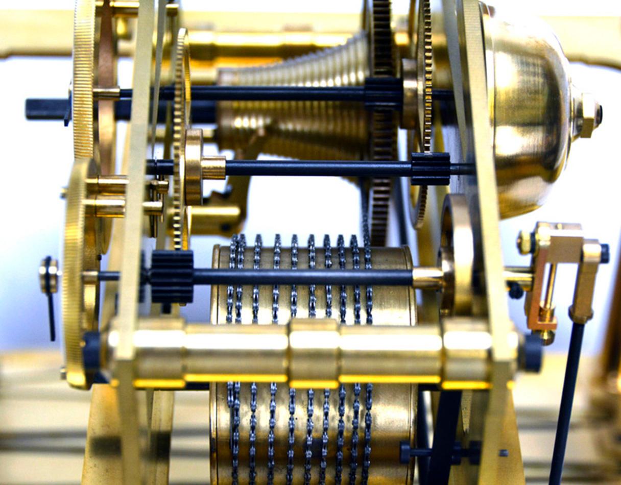 Mystery 8 Day Fusee Chain English Congreve Rolling Ball Clock with Bell