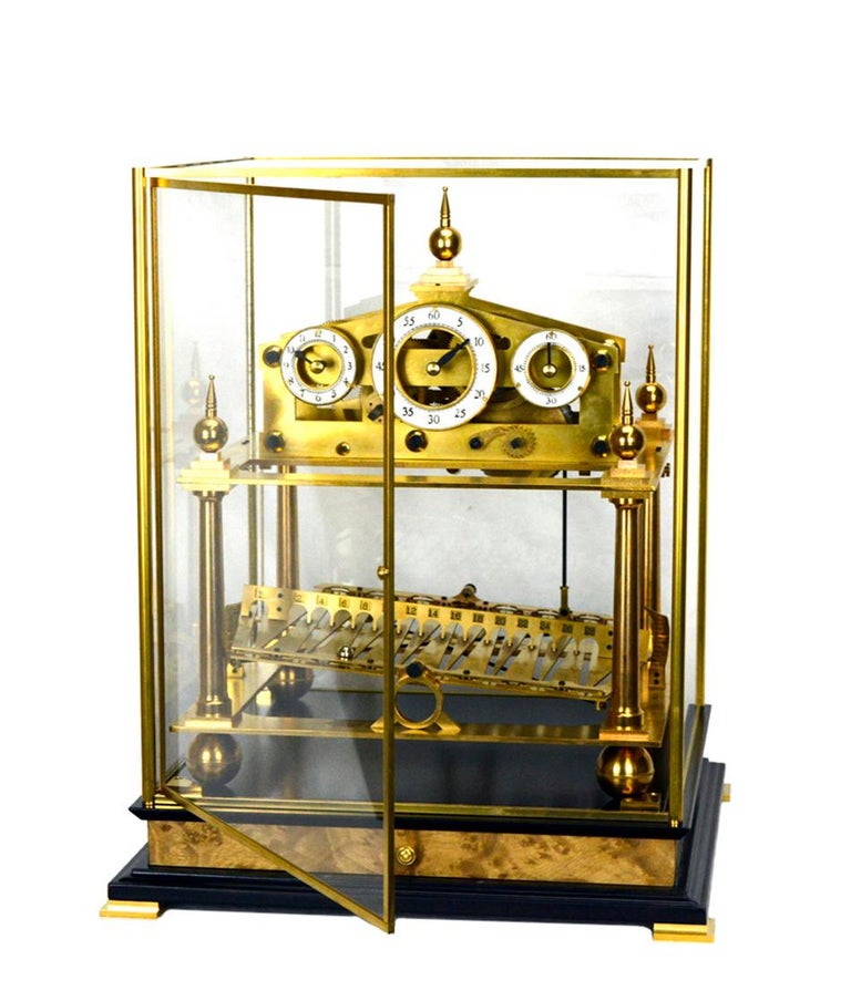 Mystery 8 Day Fusee Chain English Congreve Rolling Ball Clock with Bell