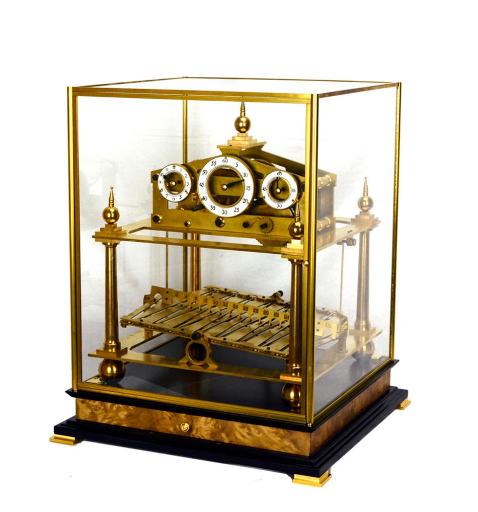 Mystery 8 Day Fusee Chain English Congreve Rolling Ball Clock with Bell